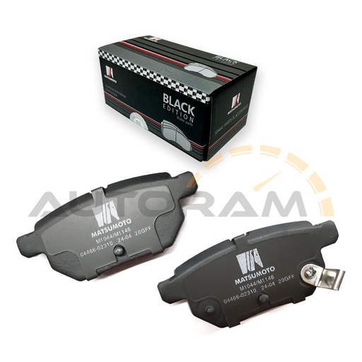 [M1044-BK] Pastillas de Freno Black Edition Traseras Toyota / Chery / GWM / JAC / Lexus