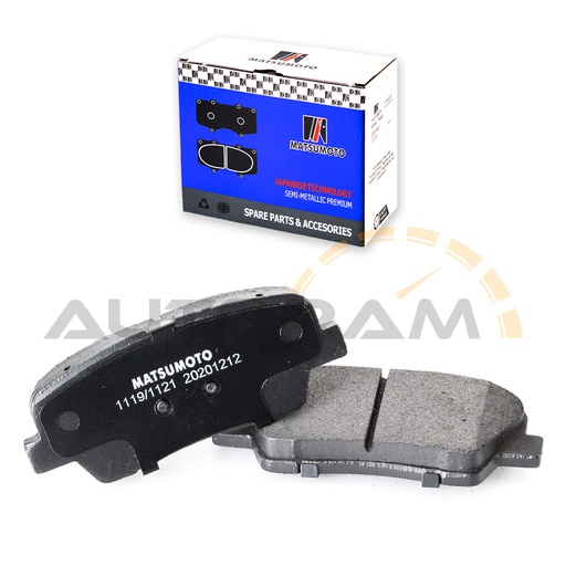 [M1119-SM] Pastillas de Freno Semi-metálica Traseras Hyundai / Kia / SsangYong