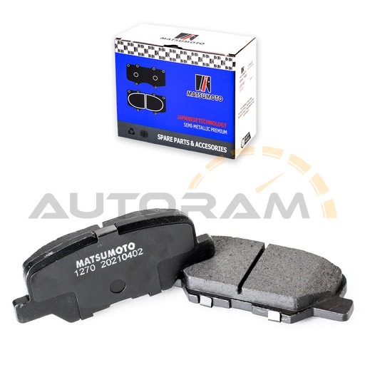 [M1270-SM] Pastillas de Freno Semi-metálica Traseras Mazda / Mitsubishi / Peugeot / Changan