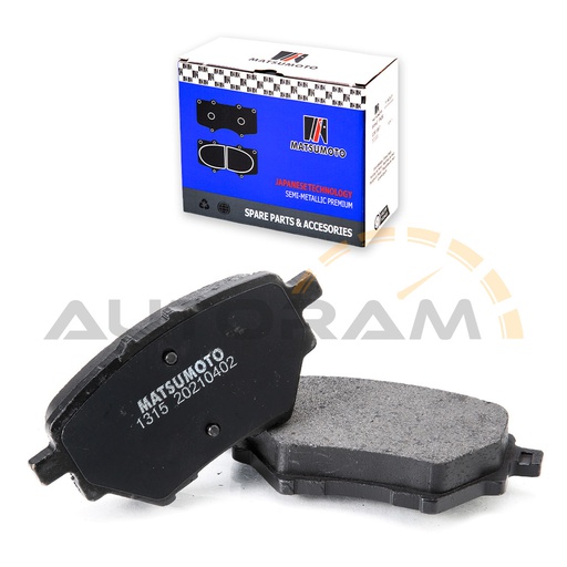 [M1315-SM] Pastillas de Freno Semi-metálica Traseras BYD / Citroen / Ford / GAC / Haval / Peugeot