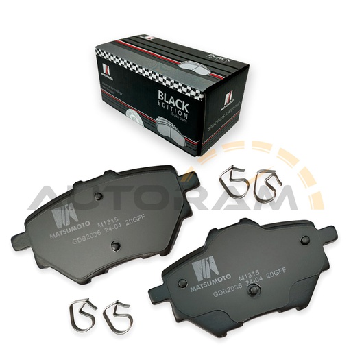 [M1315-BK] Pastillas de Freno Black Edition Traseras BYD / Citroen / Ford / GAC / Haval / Peugeot